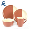 modern color matte ceramic tableware set restaurant